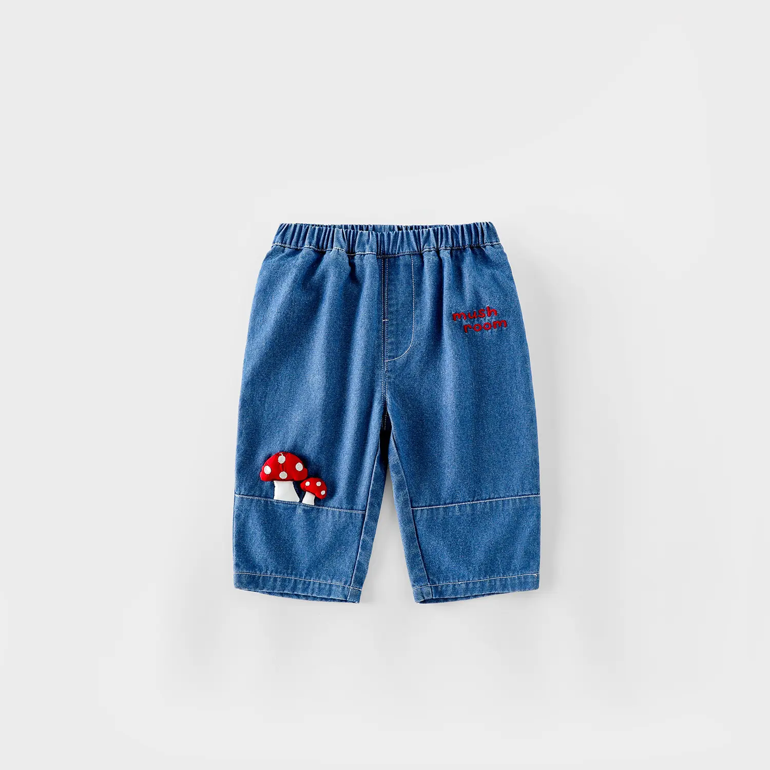 Baby Fashion Jeans 2025 New Autumn Boys' Three Dimensional Embroidered Casual Pants Children's Western Style Woven Pants