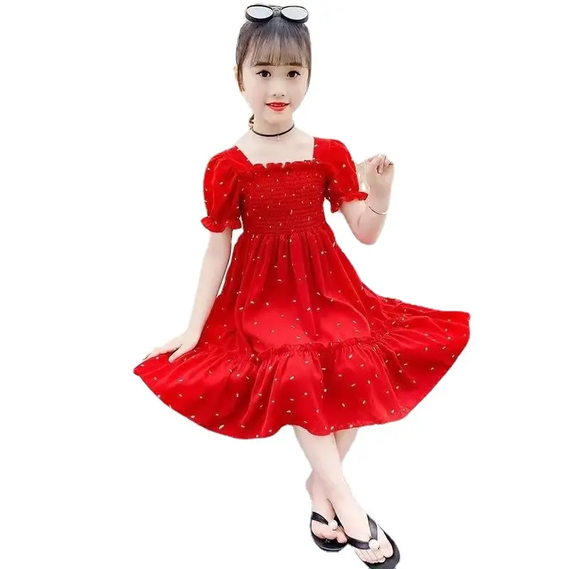 Girls' 2025 Summer Princess Dress: Elegant & Fashionable Kids' A-Line Gown for a Sweet and Stylish Look