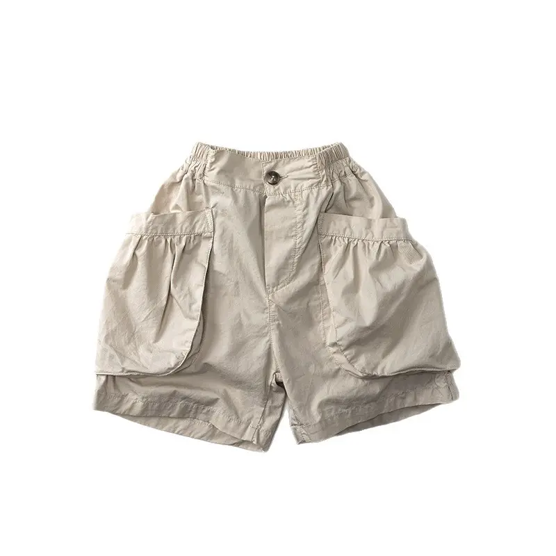 Children's Workwear Shorts 2025 New Style for Boys and Girls Thin Cotton Five Inch Shorts Versatile Trendy Clothing Wholesale