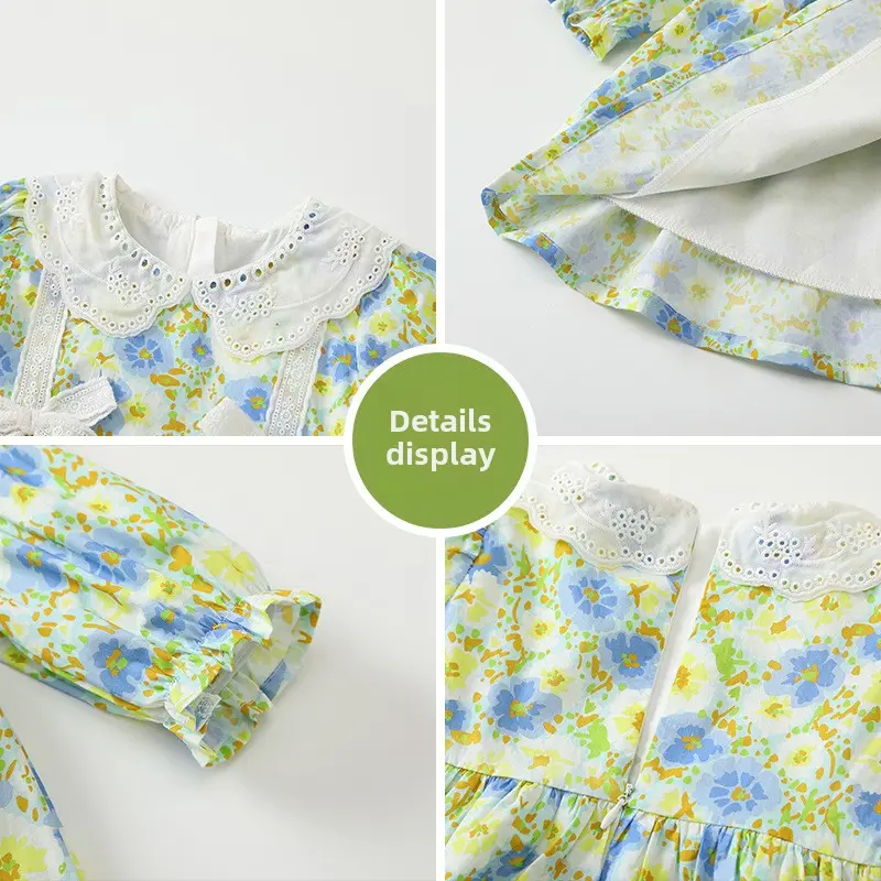Children's Skirt Class A 2025 Spring New Small Fresh Korean Edition Girls' Dress Academy Style Baby Princess Dress