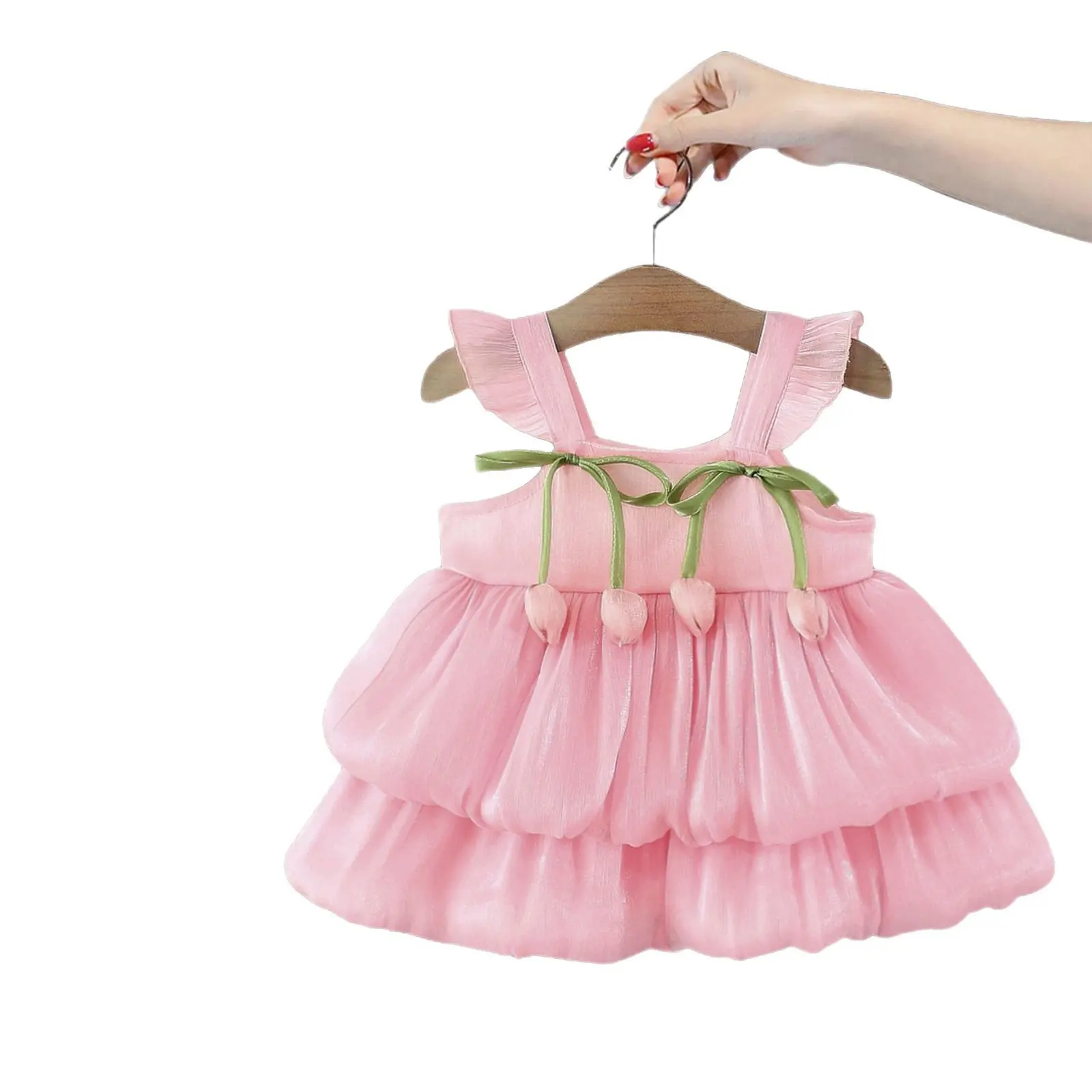 Cute Girls' Summer Fashion Icy Cream Graphic T-Shirt - 2025 New Arrival, Ages 0-5, Lightweight & Breathable Design for Kids