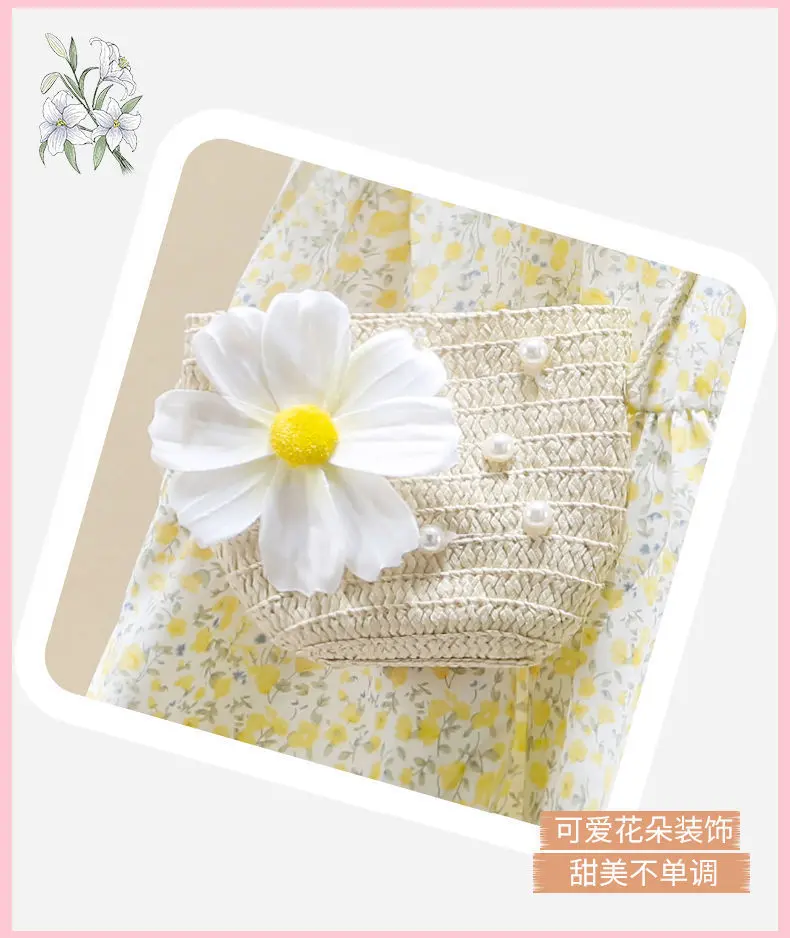 Girls' Summer 2025 Trendy Floral Princess Dress: Cute & Elegant Kids' Fashion Ages 3-13