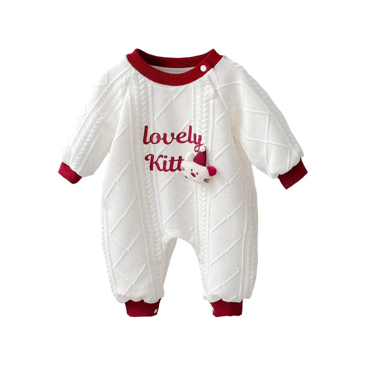 Baby Cute Jumpsuit 2025 Spring and Autumn New Outing Baby Letter Crawler Clothing Children's Western Style Long Sleeved Jumpsuit