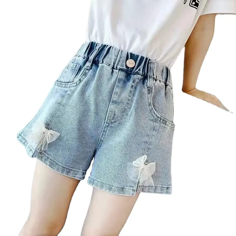 Children's Clothing, Girls' Shorts Summer 2025 New Style Children's Denim Shorts, Girls' Outerwear Pants Casual Versatile Hot