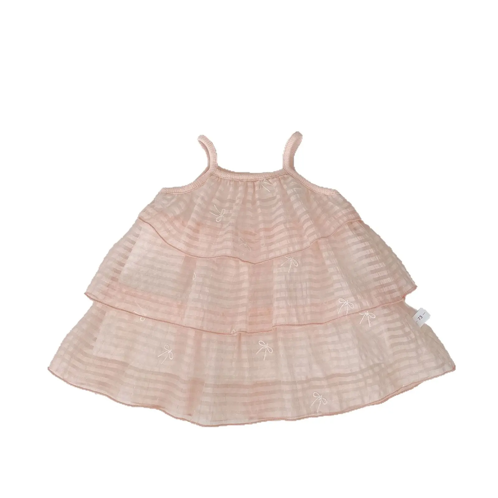 INS New Girls' Suspender Cake Dress, Fashionable Bow Princess Dress, Baby Girl's Stylish Summer Dress