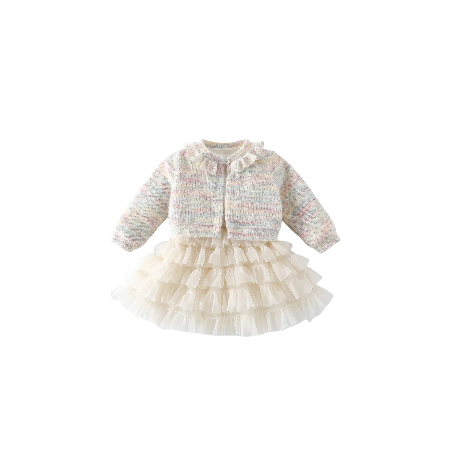 Girls' Solid Color Cake Skirt 2025 New Autumn Baby Korean Edition Mesh Dress Children's Cute Princess Skirt