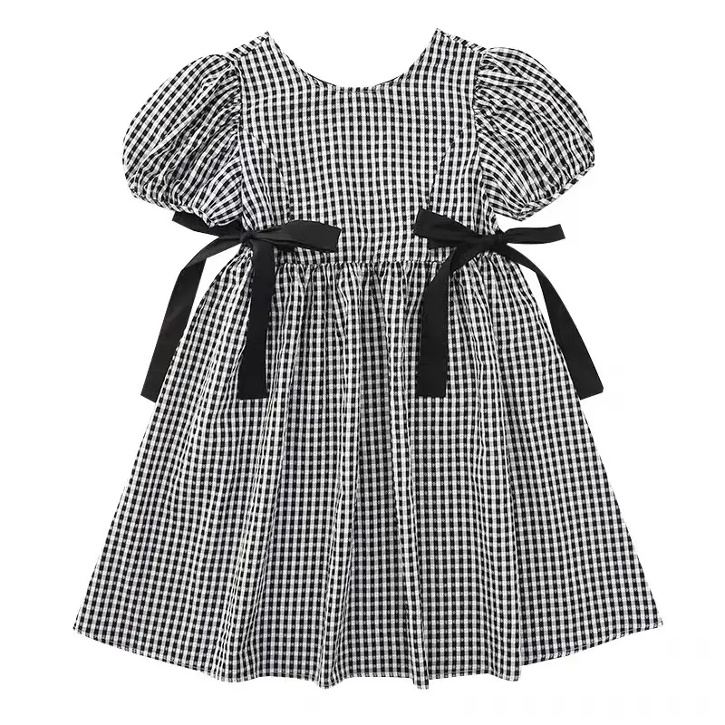 Girls' Summer Princess Gown: Elegant Kids' A-Line DressLace Trim & Floral PrintFashion Perfect for Girls’ Summer Wear