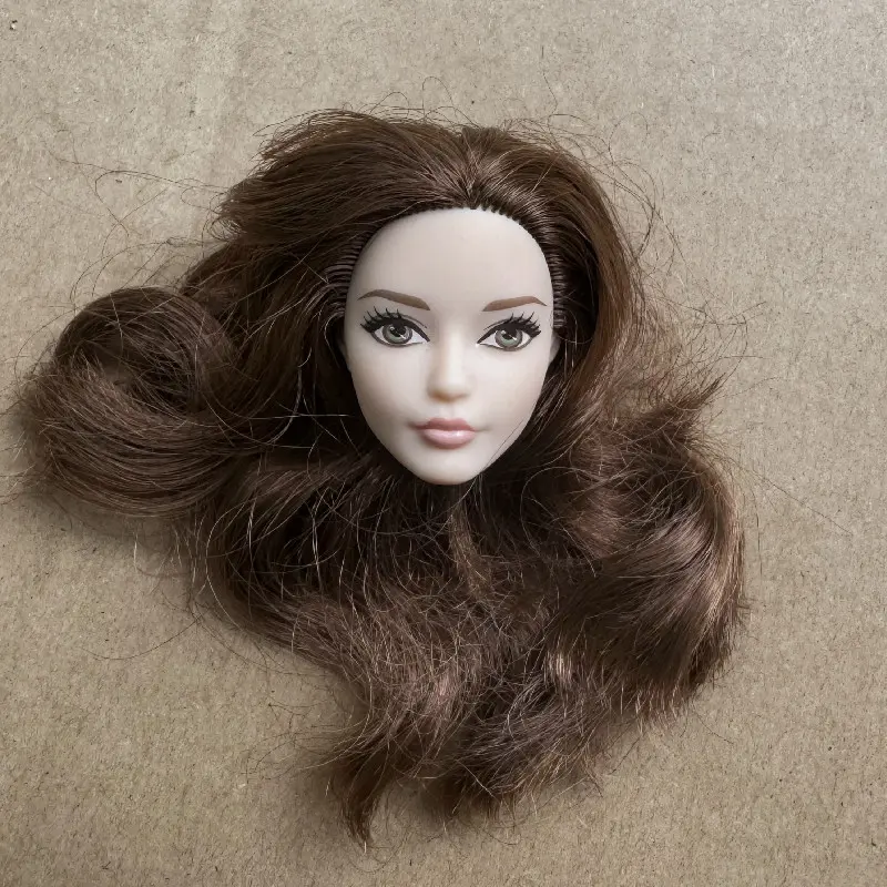 Vintage 1/6 Doll Heads Princess Female Black Skin Tone Doll Heads Good Makeup Practice Quality Doll Head DIY Accessories