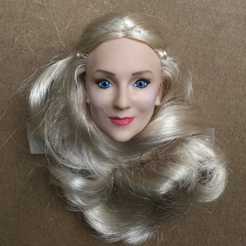 Vintage 1/6 Doll Heads Princess Female Black Skin Tone Doll Heads Good Makeup Practice Quality Doll Head DIY Accessories