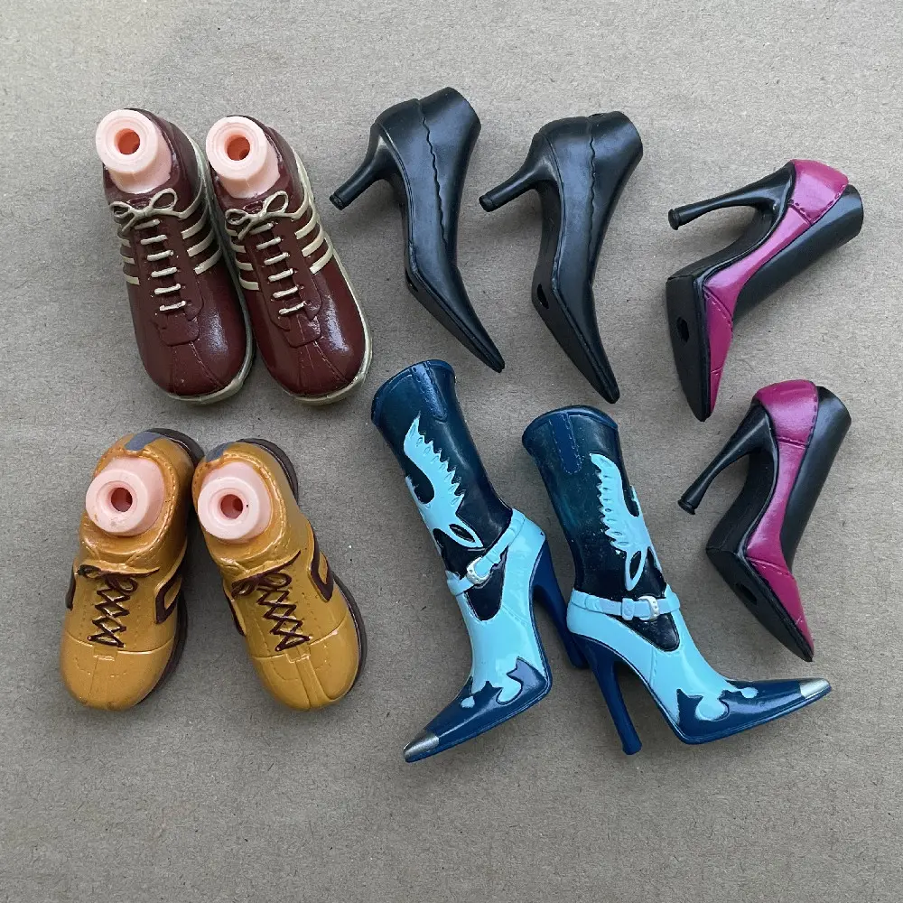 Original Joints Movable Bodies Shoes High Heels Colorful Shoes Boys Girls Sexy Big Mouth Doll Heads DIY Doll Accessories