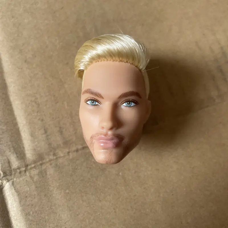 Rare Collection Doll Head Princess Black Skin Tone White Hair Prince Ken Heads Girl DIY Dressing Hair Toys Favorite Collections