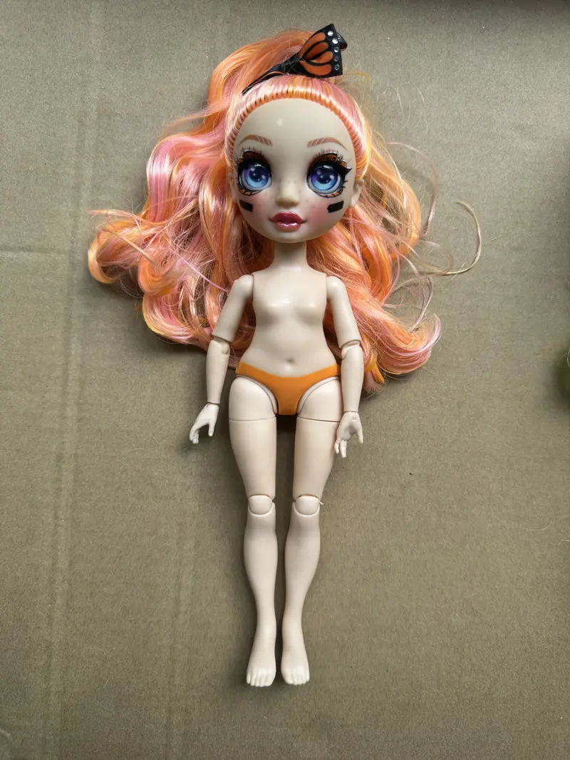 New Rainbow Doll Colorful Hair Sparkly Doll Eyes Original Doll Replacement Eyes Balls High Quality Doll DIY Clothing Parts