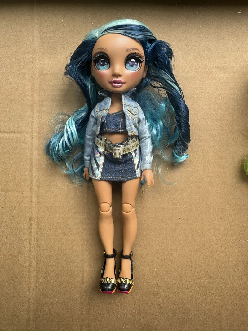 New Rainbow Doll Colorful Hair Sparkly Doll Eyes Original Doll Replacement Eyes Balls High Quality Doll DIY Clothing Parts