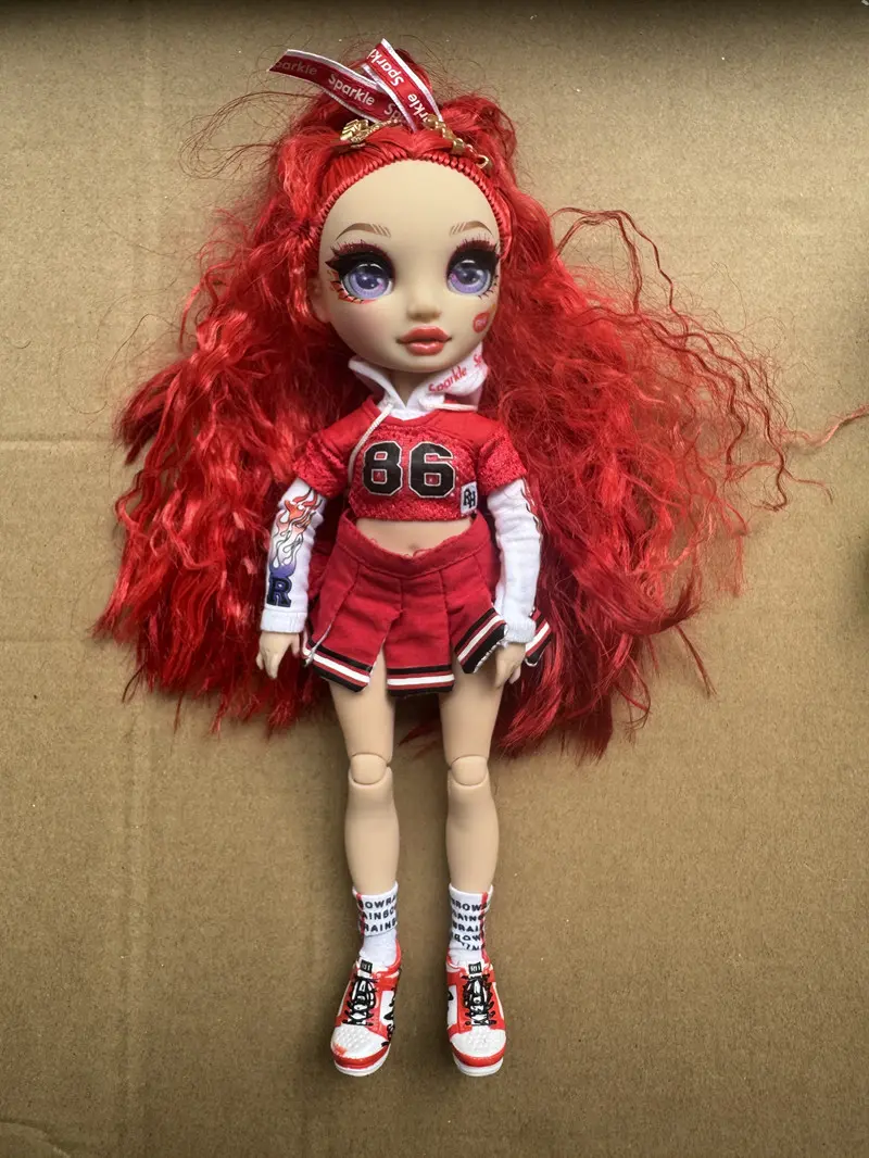 New Rainbow Doll Colorful Hair Sparkly Doll Eyes Original Doll Replacement Eyes Balls High Quality Doll DIY Clothing Parts