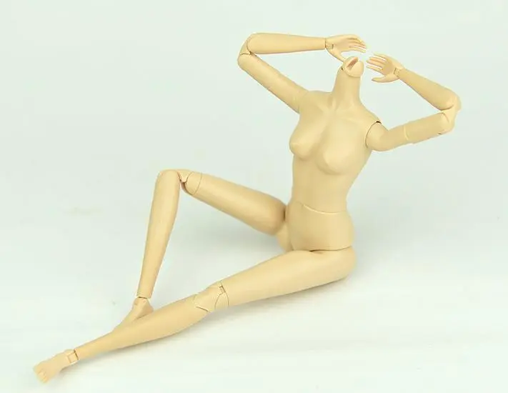 Female Soldier Doll Brown Body 22 Joints Movable Doll Body Super Model Body Gifts Doll Accessories Princess Doll Body
