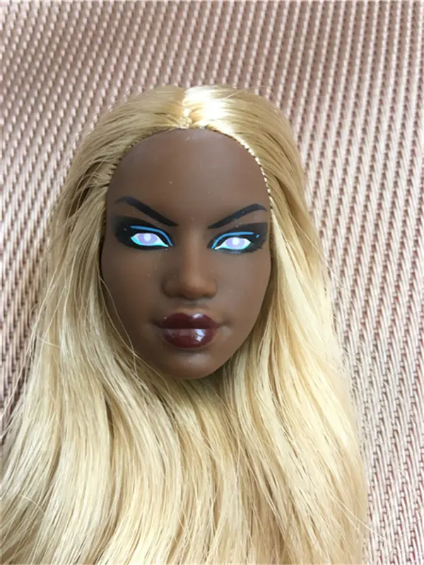 Rare Doll Head Collection Rooted Hair Doll Heads 1/6 Lady Toy Head DIY Toy Parts Female Doll Heads Girls Birthday Christmas Gift