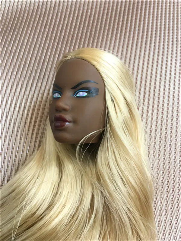 Rare Doll Head Collection Rooted Hair Doll Heads 1/6 Lady Toy Head DIY Toy Parts Female Doll Heads Girls Birthday Christmas Gift