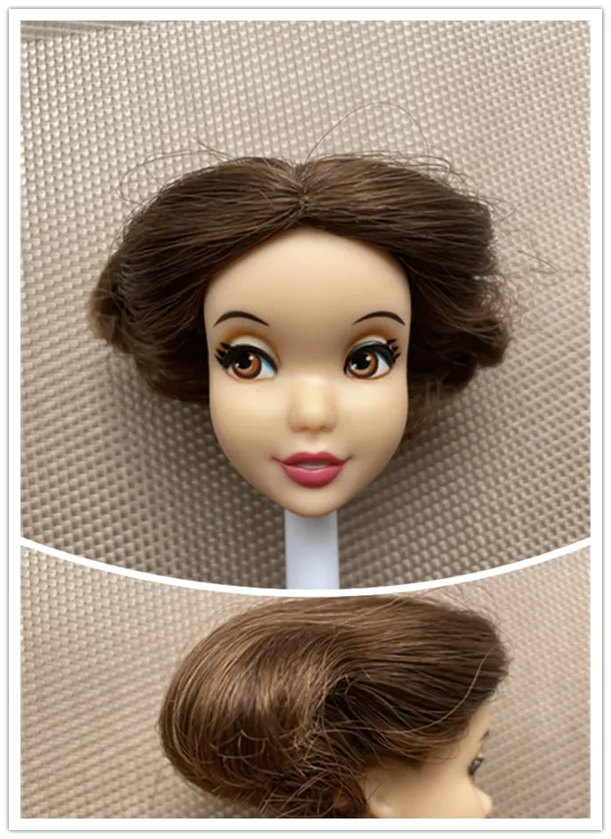 Colorful Small 1/6 Doll Wig High Quality DIY Doll Dressing Parts Black Green Pink Purple Doll Hair Wig Bald Doll Head Decoration
