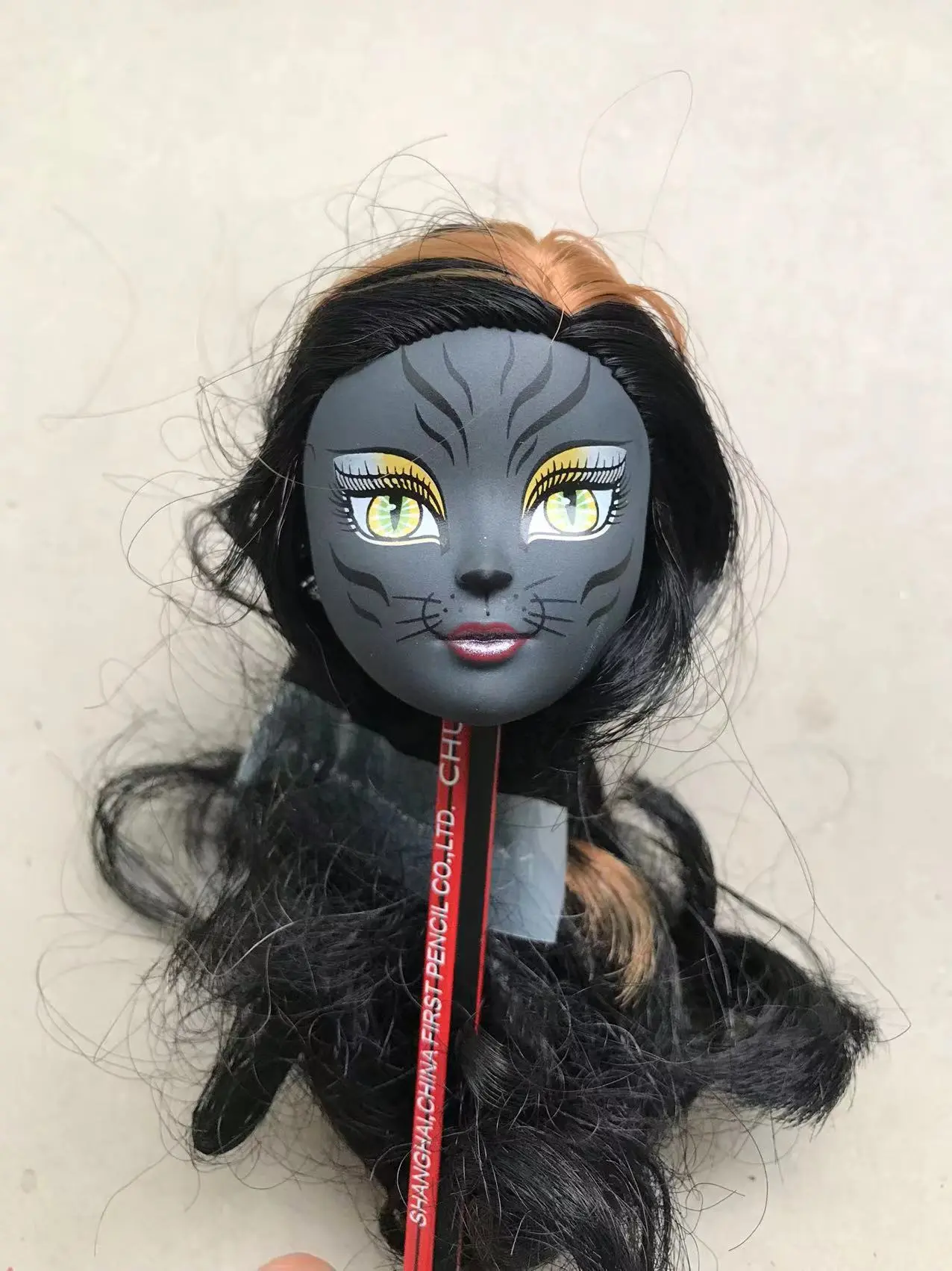 Original Doll Joints Movable Body White Gray Black Green Blue Doll Parts Cat Doll Heads White Black Yellow Skin Doll Heads