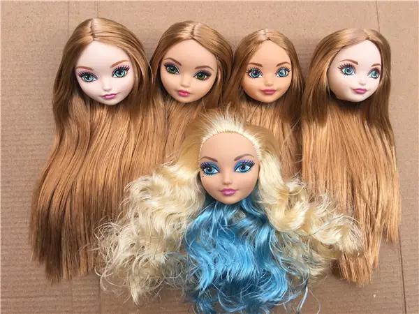 Monstering High Doll Toy Head Planting Brown Gold White Soft Long Hair Head Doll Bald Heads Original Rare Collection Head Toys