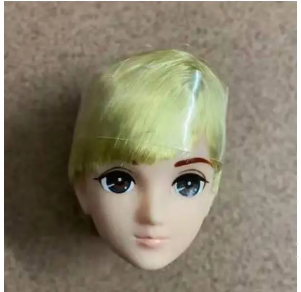Rare Limited Edition Licca Head Braid BOBO Blue Pink Yellow Hair Cartoon Doll Princess Boys Girls DIY Dressing Hair Doll Heads
