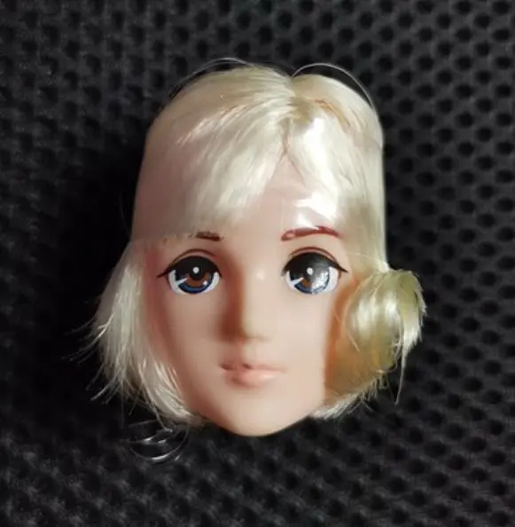 Rare Limited Edition Licca Head Braid BOBO Blue Pink Yellow Hair Cartoon Doll Princess Boys Girls DIY Dressing Hair Doll Heads
