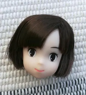 Rare Limited Edition Licca Doll Toy Head Cartoon Doll Head Girls Boys DIY Dressing Hair Toys Collection Cute Doll Head