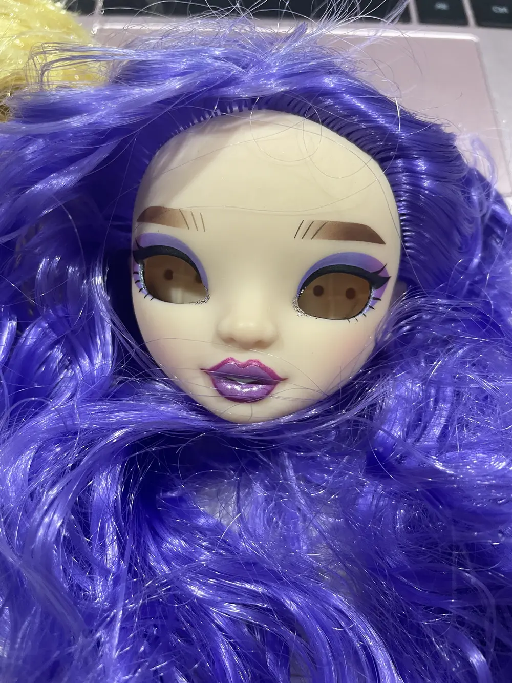 New Rainbow Doll Heads Colorful Alive Sparkly Doll Eyes Original Doll Replacement Eyes Balls High Quality Doll DIY Parts