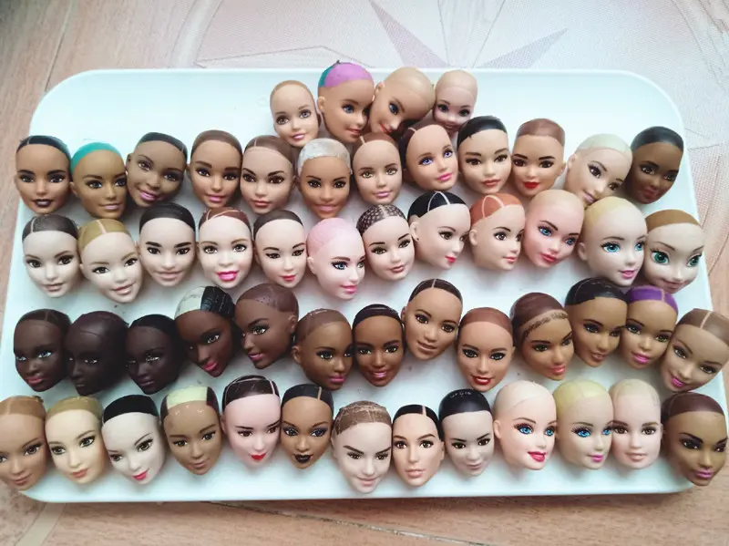 Rare Limited Collection Doll Heads Princess BABI Doll Practice Make Up Bald Head Girl DIY Toys BTS Ken Prince Doll Heads Toy