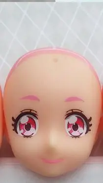 Original Kiki Licca Kurhn Doll Head No Hair Cartton Anime Heads DIY Plants Hair Head for 1/6 Doll Girls Doll Accessories