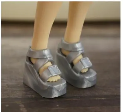 Blythy Doll Shoes Boots Sandasl DIY Dolls Parts Black Silver Red Color Doll Decors Original Shoes Blyth Doll Accessories Parts