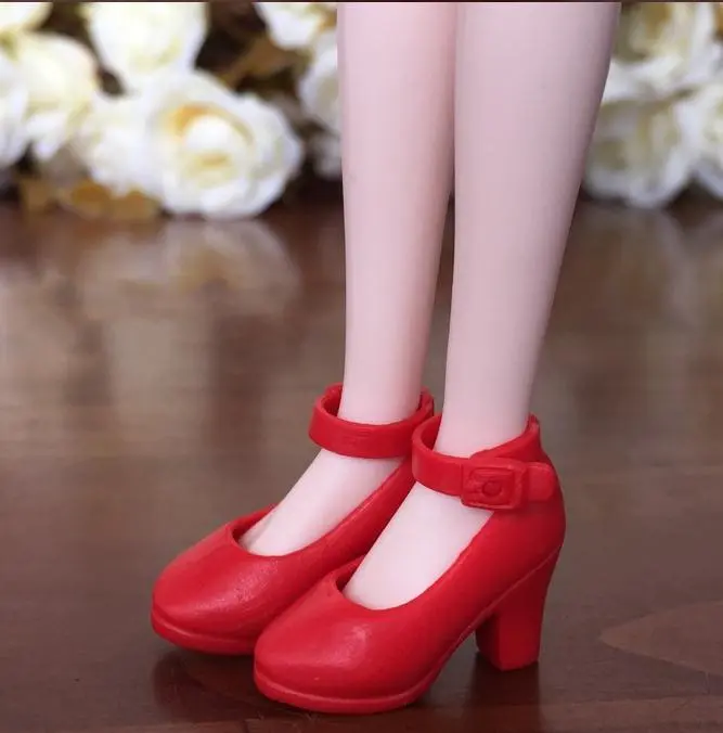Blythy Doll Shoes Boots Sandasl High-heels DIY Dolls Parts Black Silver Red Color Doll Decors Blyth Doll Accessories Parts