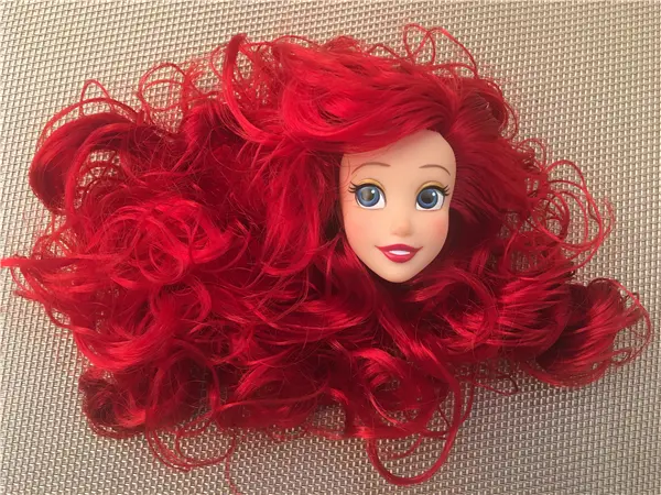 Colorful Hair Doll Heads Black Skintone Quality Collection Smooth Makeup Doll Heads DIY Accessories Girl Gift