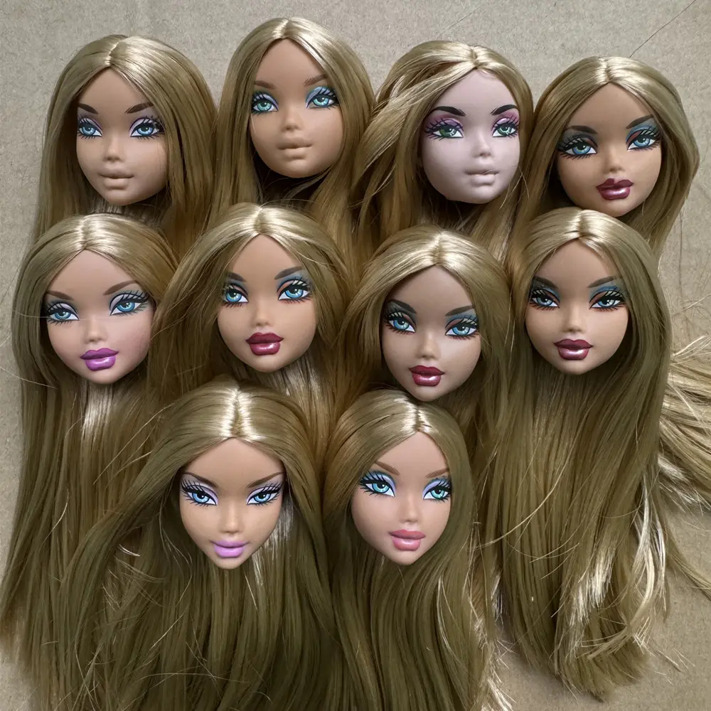 My Sence Doll Head 1/6 Doll Toys Part Multi-Colorful Hair Princess Doll Accessories Limited Rare Face Collection Doll Heads