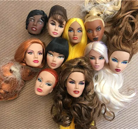 Collection Rare Doll Head FR Doll Heads Adele Jem Makeup Head Quality Doll Head Girl Dressing DIY Toy Parts