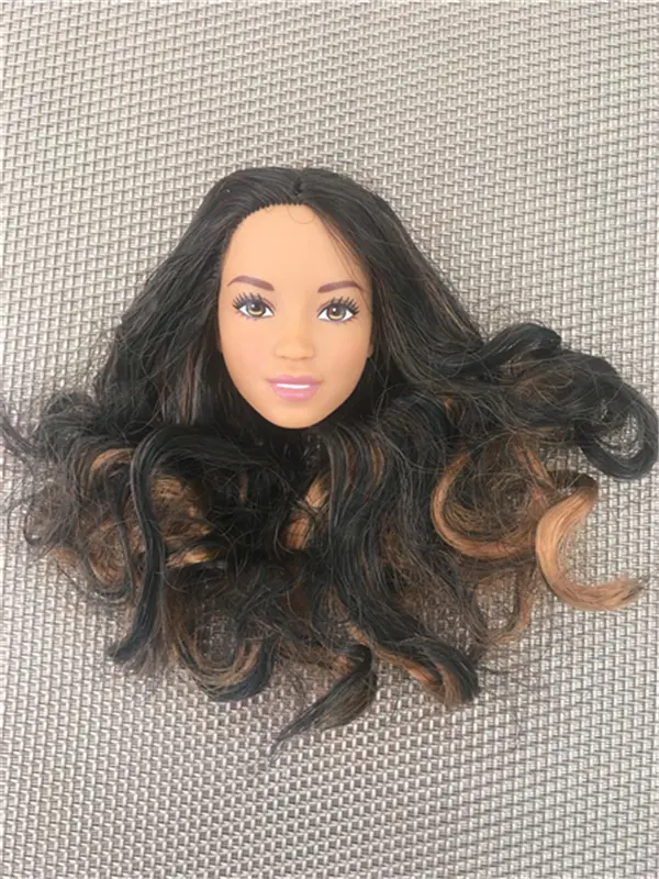 Rare Doll Head Good Makeup 1/6 Doll Toys Part White Black Brown Skin Princess Doll Accessories DIY Dressing Collection Doll Head