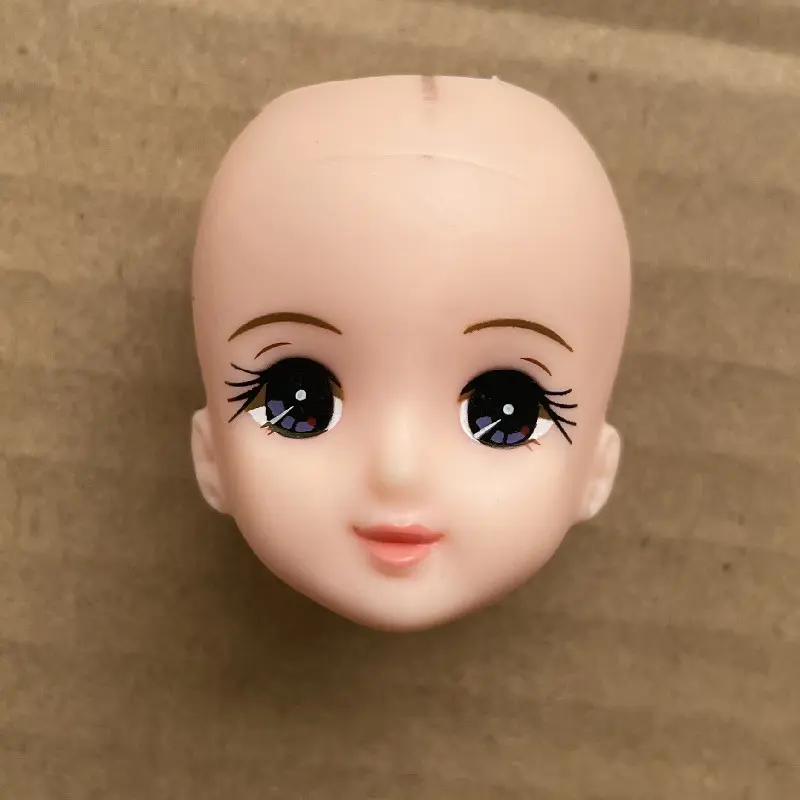 Long Hair Licca Doll Heads Short Long Curve Hair Soft Gold Yellow Hair Doll Heads Boy Girl Doll Parts DIY Accessories Doll Heads