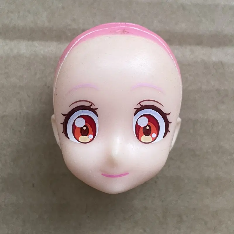 Long Hair Licca Doll Heads Short Long Curve Hair Soft Gold Yellow Hair Doll Heads Boy Girl Doll Parts DIY Accessories Doll Heads