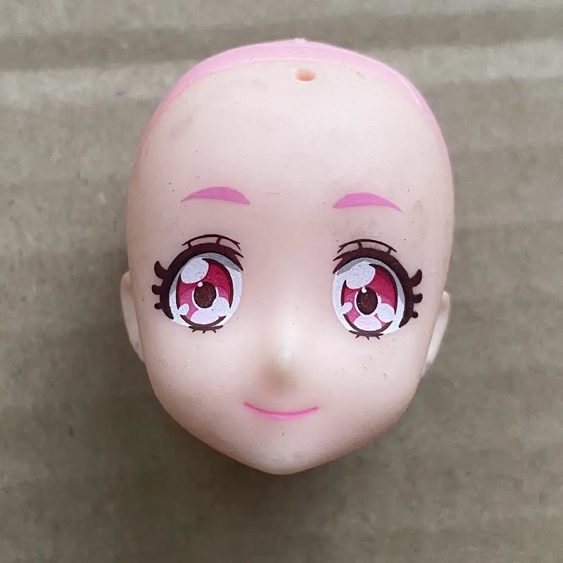Long Hair Licca Doll Heads Short Long Curve Hair Soft Gold Yellow Hair Doll Heads Boy Girl Doll Parts DIY Accessories Doll Heads