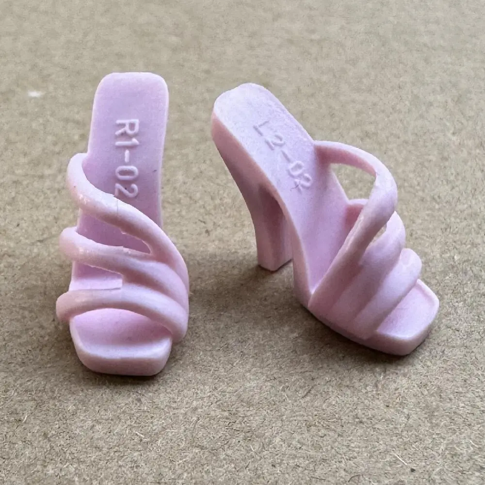 Vintage 1/6 Fashion Shoes Slip-sole High Kneel Quality Boots Hand Painting Noble Doll Shoes Doll Decorations