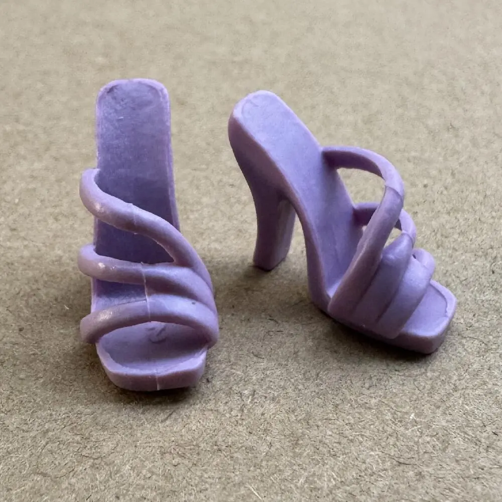 Vintage 1/6 Fashion Shoes Slip-sole High Kneel Quality Boots Hand Painting Noble Doll Shoes Doll Decorations