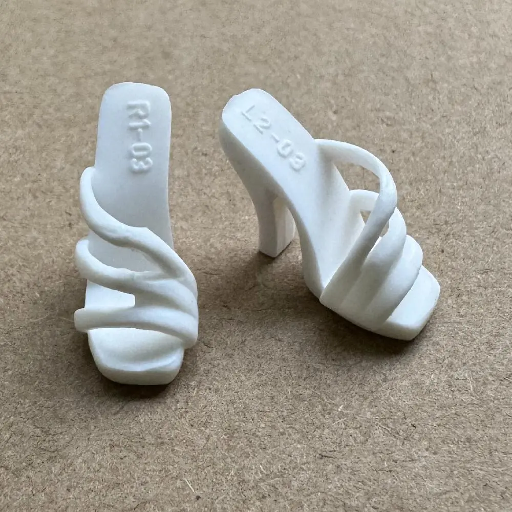 Vintage 1/6 Fashion Shoes Slip-sole High Kneel Quality Boots Hand Painting Noble Doll Shoes Doll Decorations
