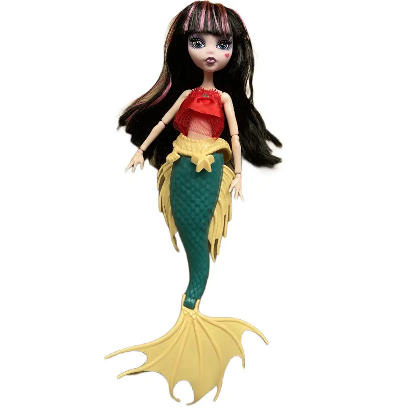 New Mermaid Zombie Doll With Eyelashes Monster Dolls Draculaura/Wolf/ Frankie Stein / Black Spider Movable Body Girls Toys