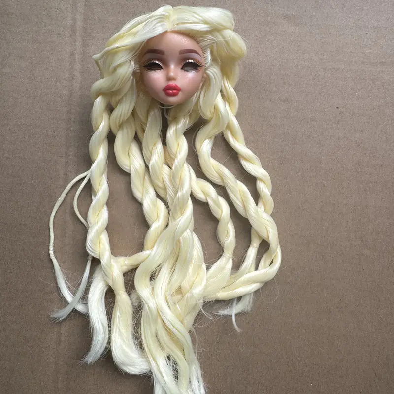 New Mermaid Rainbow Doll Heads Colorful Hair Sparkly Doll Eyes Original Doll Replacement Eyes Balls High Quality Doll DIY Parts