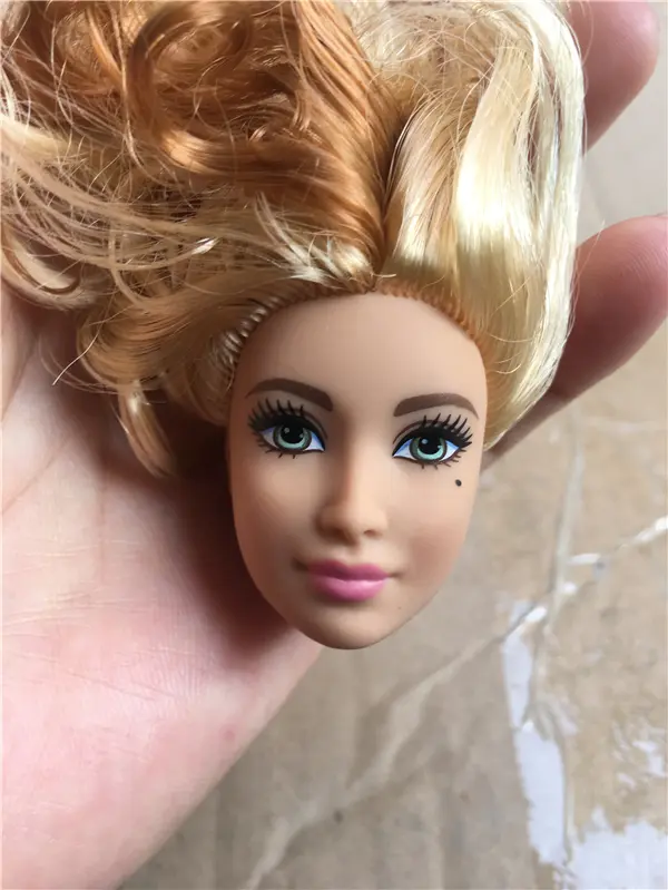 Collection Choose Style Good Doll Heads Purple Hair Jute Red Hair Doll Accessories Girl DIY Dressing Princess Toy Doll Heads