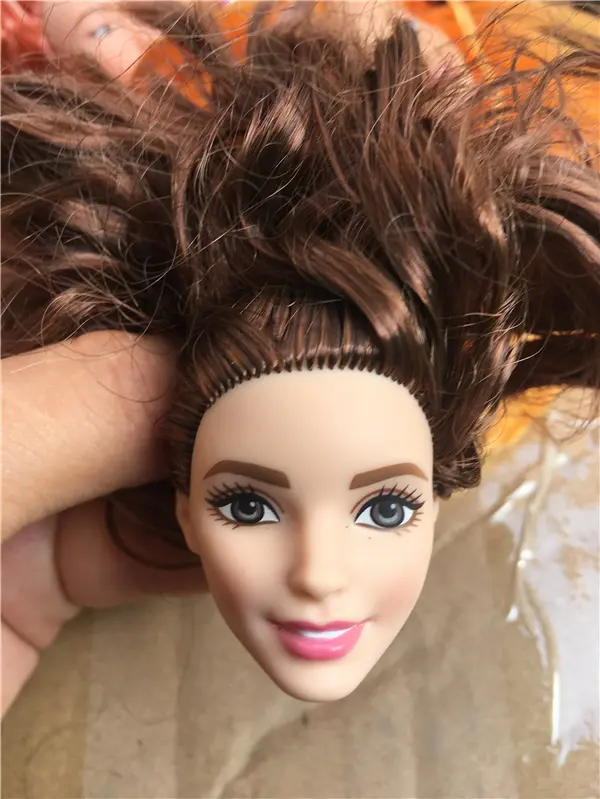 Collection Choose Style Good Doll Heads Purple Hair Jute Red Hair Doll Accessories Girl DIY Dressing Princess Toy Doll Heads