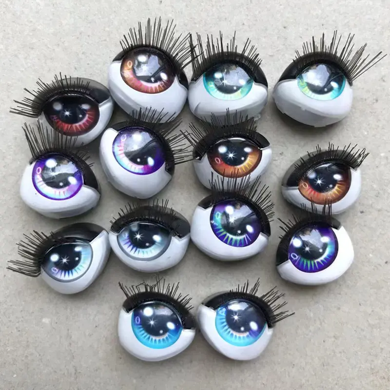 Rainbow Sparkly Eyes With Real Eyelashes Original Hands Doll Parts Original Doll Replacement Eyes Balls Hands Accessories