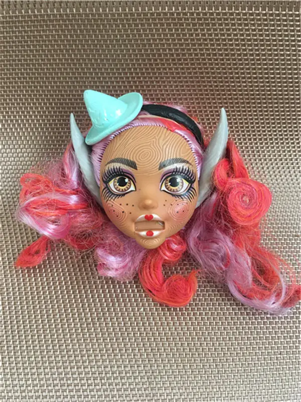 Rare Collection Monsters Doll Head Good Makeup Doll Head Girl Dressing DIY Toy Parts Children Christmas Gift Party Favor