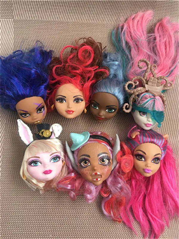 Rare Collection Monsters Doll Head Good Makeup Doll Head Girl Dressing DIY Toy Parts Children Christmas Gift Party Favor