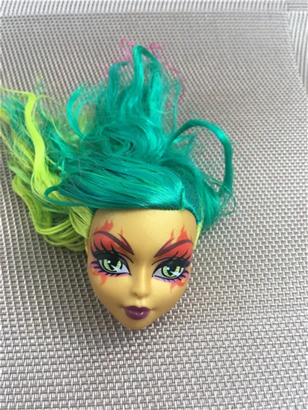Rare Collection Monsters Doll Head Good Makeup Doll Head Girl Dressing DIY Toy Parts Children Christmas Gift Party Favor